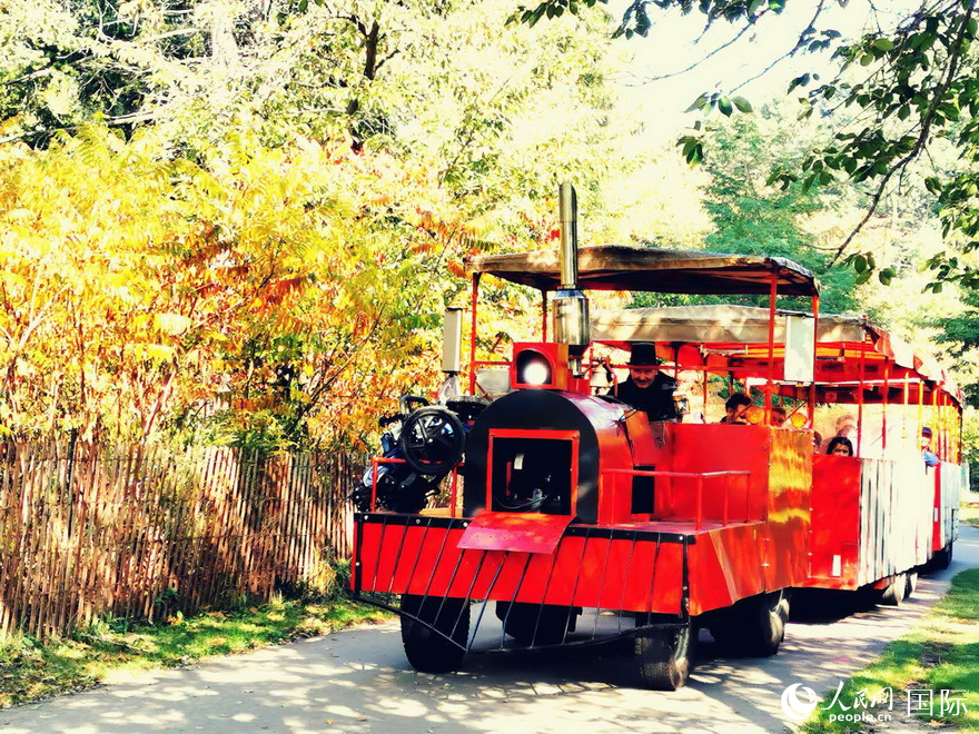 高地公園的無軌小火車 。于世文 攝       